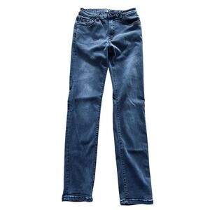 7 For All Mankind Women's Jeans 14 W 24 L 28 Black Skinny Slimmy Rock Stretch